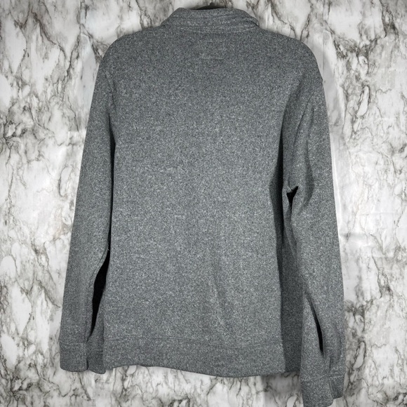 OLD NAVY Light Heather Gray half zip Long Sleeve Sweater Tee Size Large - Picture 2 of 5